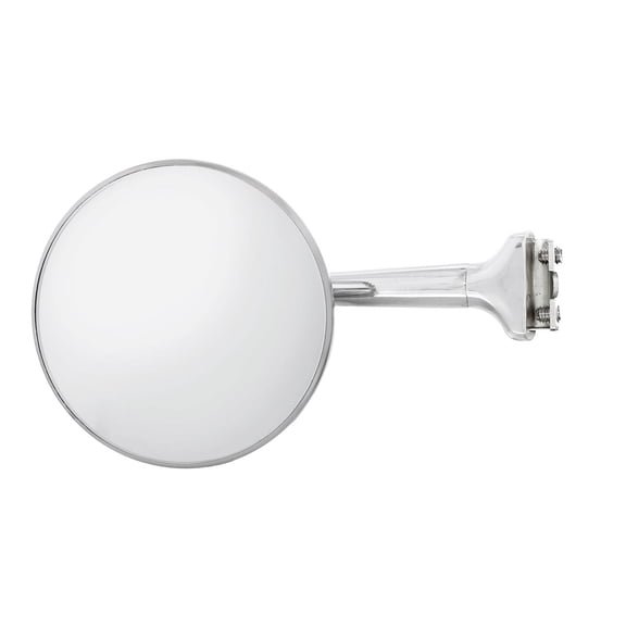 United Pacific 4 in Round Stainless Steel Peep Mirror With Straight Arm Mirror A4008