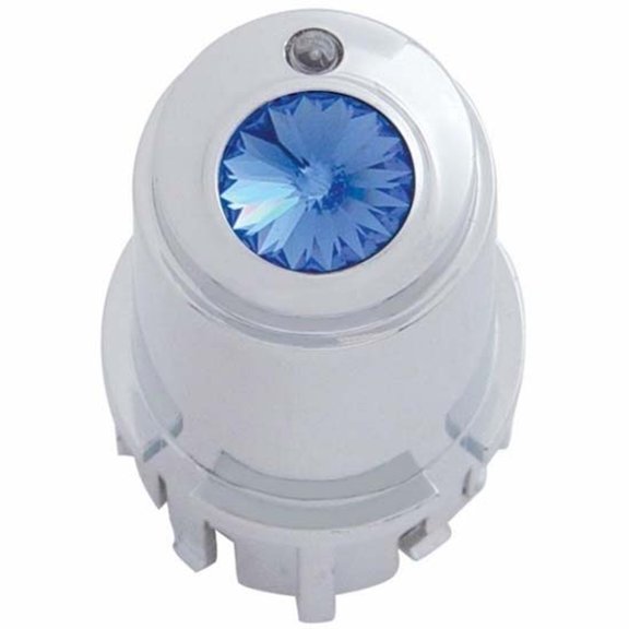 United Pacific 41192 - Chrome AC Control Knob With Blue Jewel For Kenworth