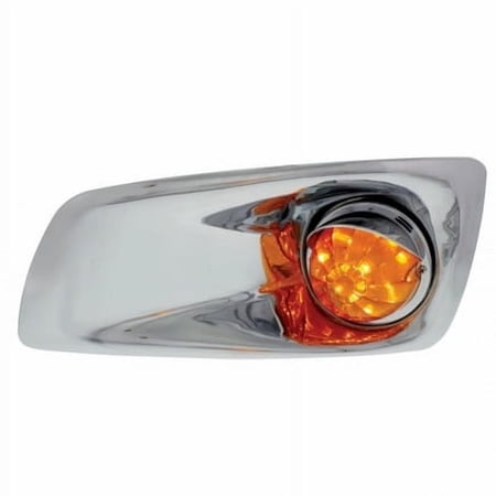 LED Kenworth T660 Bumper Light w/ Visor - Watermelon Style w/ Amber Lens