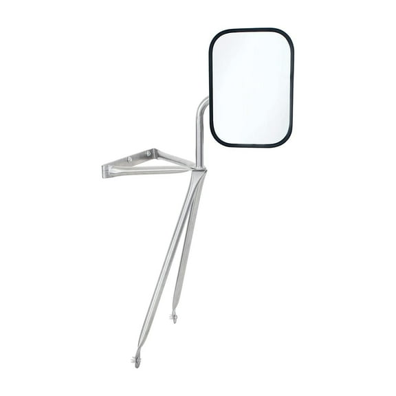 United Pacific 60039 Stainless Steel Swing Away Mirror for Trucks, Vans, RVs, Campers, Extendable to 15", Double Strength Tubing - One Mirror
