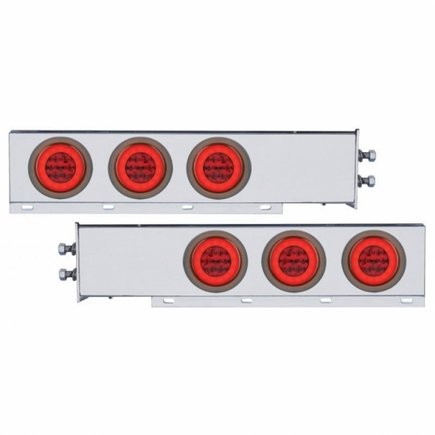 United Pacific 63770 Led Spring Loaded Mud Flap Hanger Red
