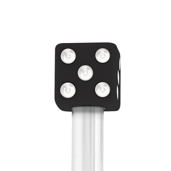 United Pacific 70042 High Impact Plastic Construction Dice Door Lock Knobs for Classic & Vintage Cars/Trucks, 10-32 Thread - Black/White (Pack of 2)
