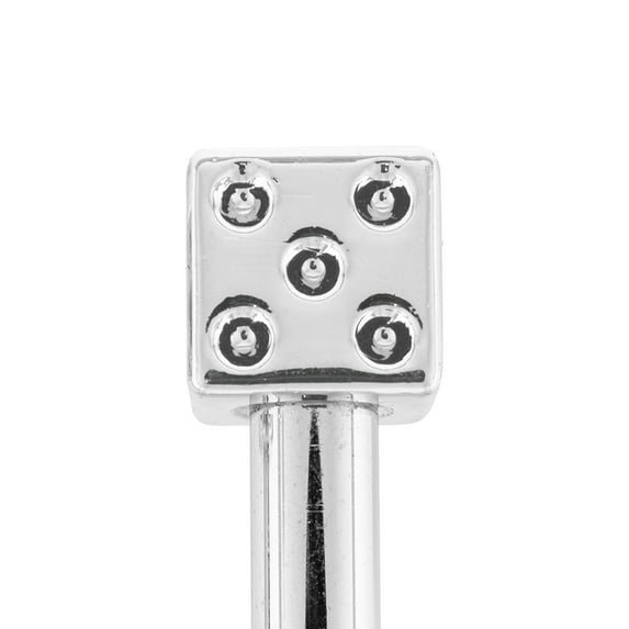 United Pacific 70049 High Impact Plastic Construction Dice Door Lock Knobs for Classic & Vintage Cars/Trucks, 10-32 Thread - Chrome (Pack of 2)