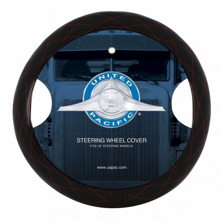 United Pacific 70120 Accessory Steering Wheel Cover   18", Black Diamond