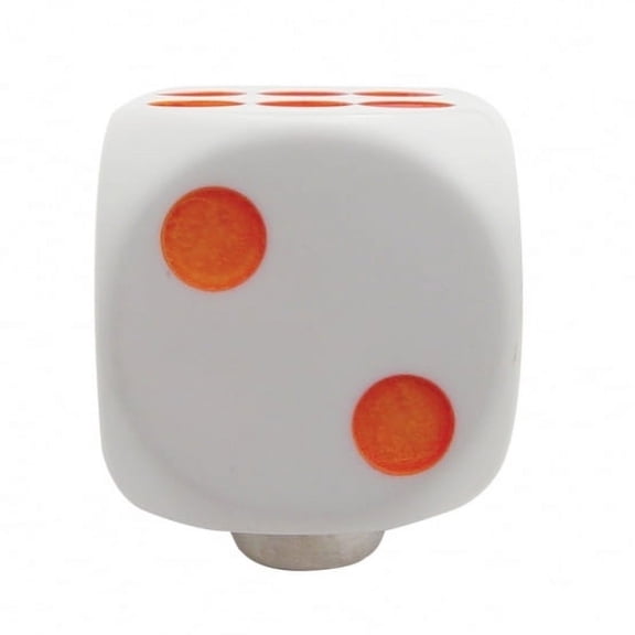 United Pacific 70162 White Dice Gearshift Knob w/ Glow Dots