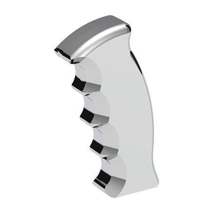 United Pacific 70805B Gearshift Knob Chrome, Pistol Grip, Thread On, 1/2"