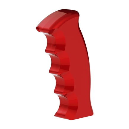United Pacific 70810B Gearshift Knob Red, Pistol Grip, Thread On, 1/2" 13