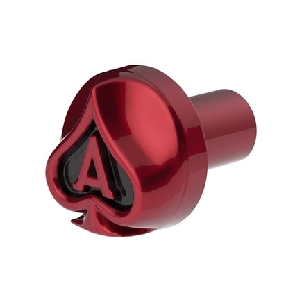 United Pacific 71040 Air Brake Valve Control Knob   Red, Ace Of Spades