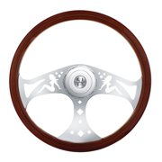 United Pacific 88141 Steering Wheel 18 Chrome Lady With Hub, For