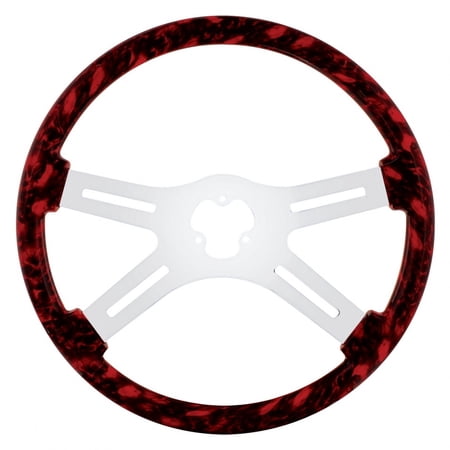 18" Skull Steering Wheel - Red