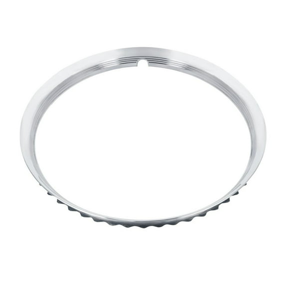 United Pacific A6224-4 Stainless Steel 14-inch Ribbed Beauty Trim Ring, Highly Polished, Ribbed Style, Beauty Rim Trim - ONE 14-inch Trim Rim