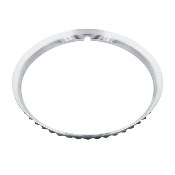 United Pacific A6224-4 Stainless Steel 14-inch Ribbed Beauty Trim Ring, Highly Polished, Ribbed Style, Beauty Rim Trim - ONE 14-inch Trim Rim