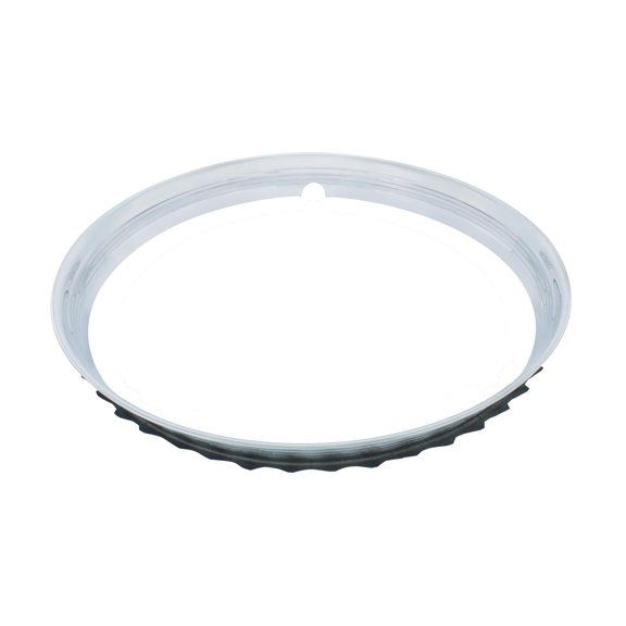 United Pacific A6224-5 Stainless Steel 15-inch Ribbed Beauty Trim Ring, Highly Polished, Ribbed Style, Beauty Rim Trim - ONE 15-inch Trim Rim