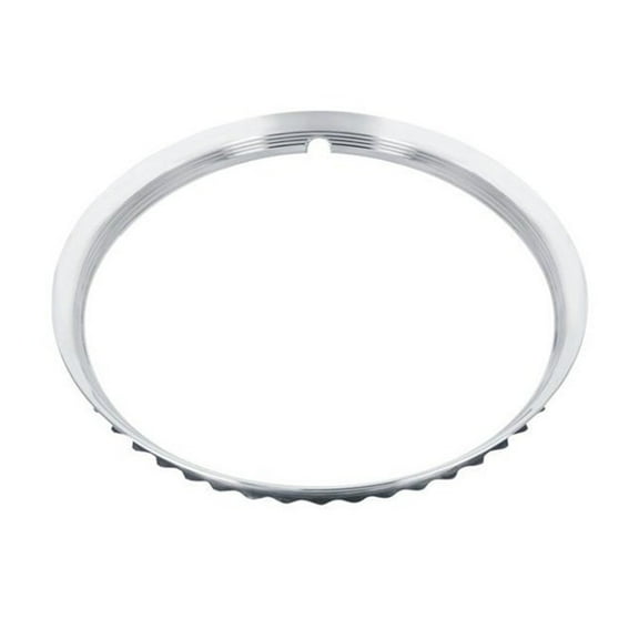 United Pacific A6224-6 Stainless Steel 16-inch Ribbed Beauty Trim Ring, Highly Polished, Ribbed Style, Beauty Rim Trim - ONE 16-inch Trim Rim