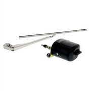 United Pacific A6235 Electric Wiper Motor Set, Black Housing With Wiper Arm & Blade