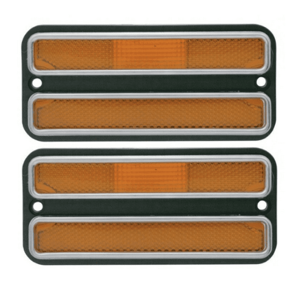 United Pacific Amber Front Marker Lamp Set 1968-1972 Chevy & GMC Truck