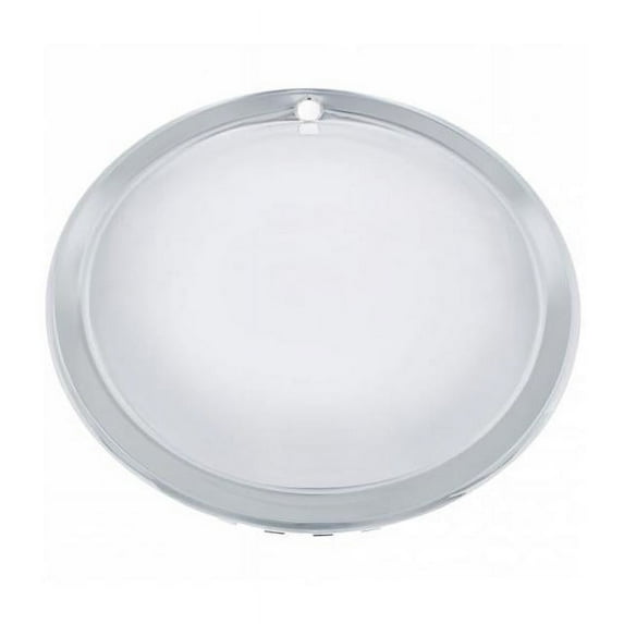 United Pacific BHC01-15 Triple Chrome 15” Steel Baby Moon Hub Caps, Mirror Finish, Smooth Plain Face, Domed Hub Caps, Chrome Wheel Covers - Set of 4