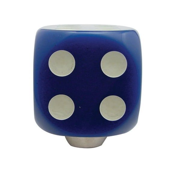 United Pacific Blue Dice Gearshift Knob W/ Glow Dots, Model 70164