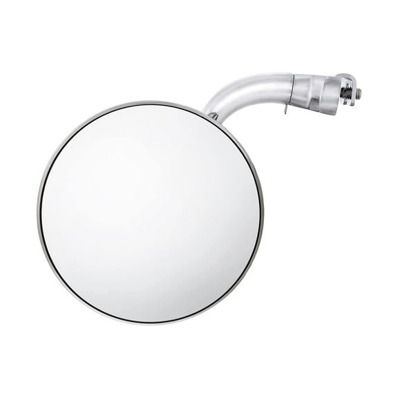 United Pacific C5001-CVX, 4" Curved Arm Peep Mirror w/Convex Mirror Glass, Door Edge Mirror, Chrome Plated, Wide Angle Vision - ONE Mirror