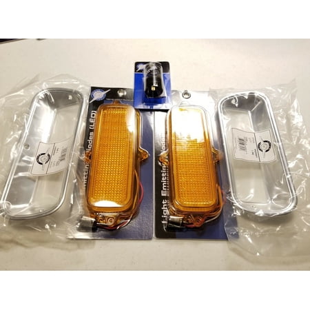 United Pacific CPL6066A-Set 60-1966 Chevy Truck LED Park Lamp/Bezel/Flasher Set