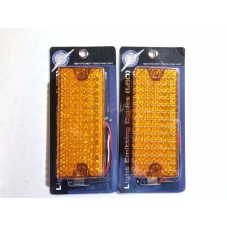 United Pacific CPL6970A-2 1969-70 Chevrolet Front LED Park Light Amber Pair/Set