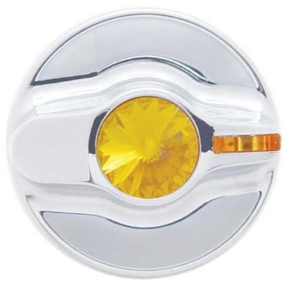 United Pacific Chrome AC Control Knob With Amber Jewel For Kenworth