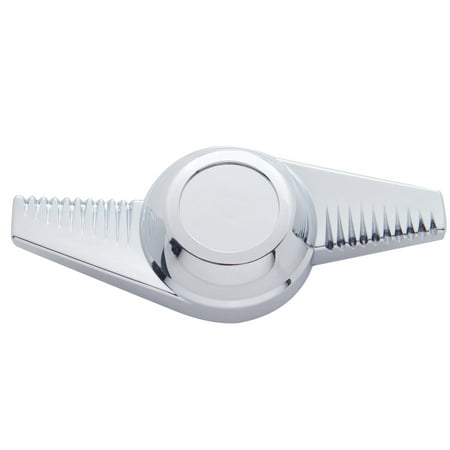 United Pacific Chrome Plastic 2-Bar "Groovy" Hub Cap Spinner, each