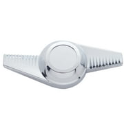United Pacific Chrome Plastic 2-Bar Groovy Hub Cap Spinner, each