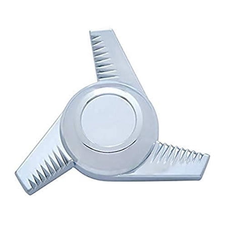 United Pacific Chrome Plastic 3 Bar Left Swing Hub Cap Spinner Only