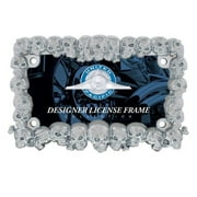 United Pacific Chrome Skull Motorcycle License Plate Frame 50065
