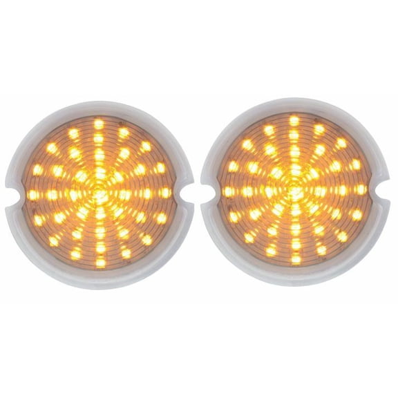 United Pacific Clear Lens Amber LED Parking Light Set 1951-1953 GMC Pickup Truck