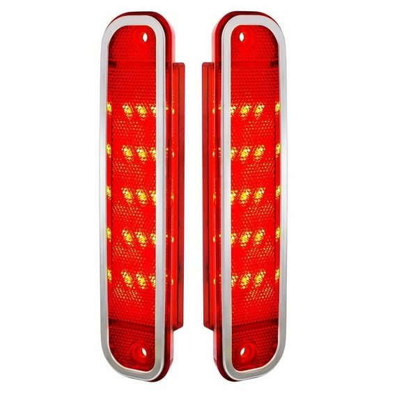 United Pacific Front LED Side Marker Light Red Set 1973-1980 Chevy GMC Truck