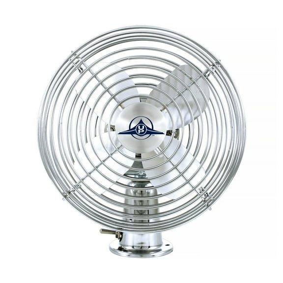 United Pacific Heavy Duty Chrome 12V Car Fan w/6" Fan Blades, 2 Speed - 1 Fan