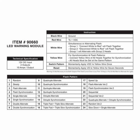 United Pacific LED Flasher Strobe Module and Coverts Regular LED Lights Into Flasher Lights