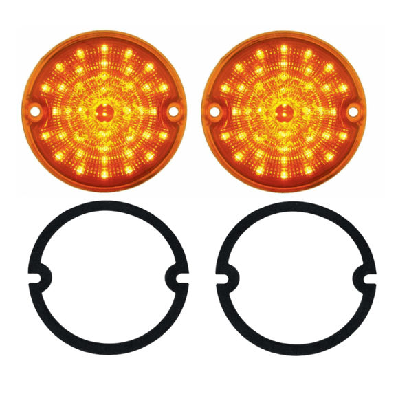 United Pacific LED Parking Lamp Amber Set For 1955-1957 Chevy Pickup Truck