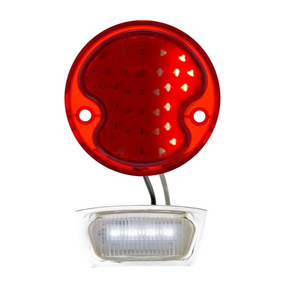 United Pacific LED Sequential Tail Light Lens with License Plate Light For 1932 Ford Car & Truck - Driver Side, Model 110196