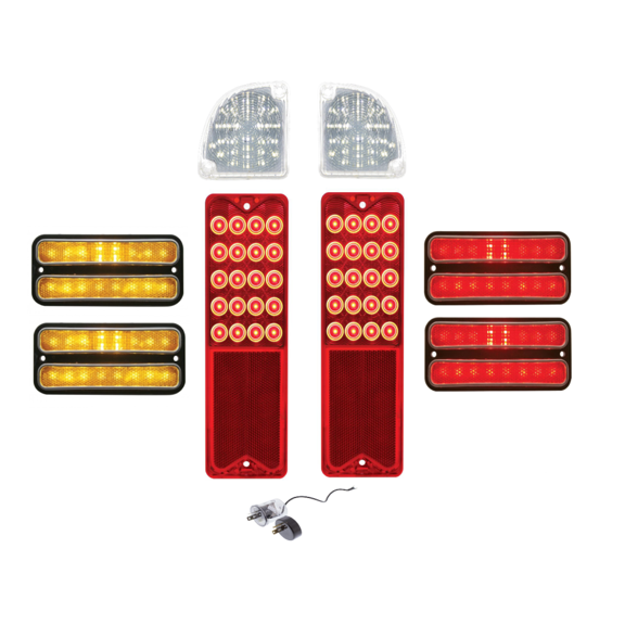 United Pacific LED Tail Marker and Backup Light Set 1968-1972 Chevy Pickup Truck