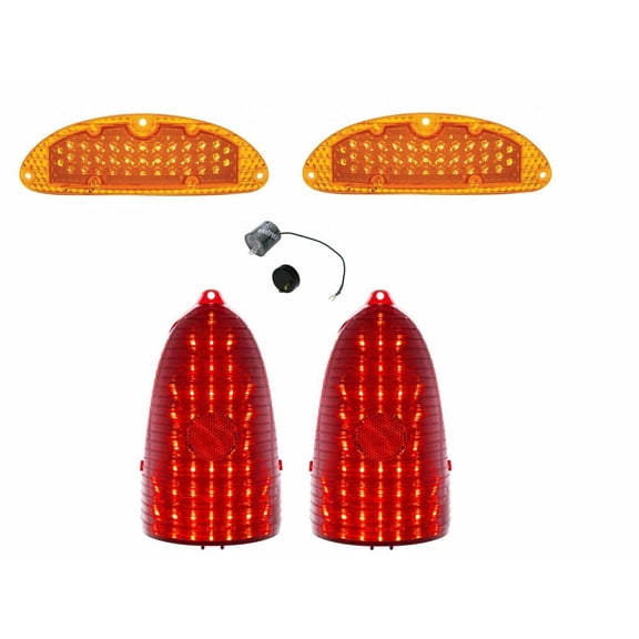 United Pacific One Piece 48 LED Tail Light/Marker Light Set 1955 Chevy Bel Air