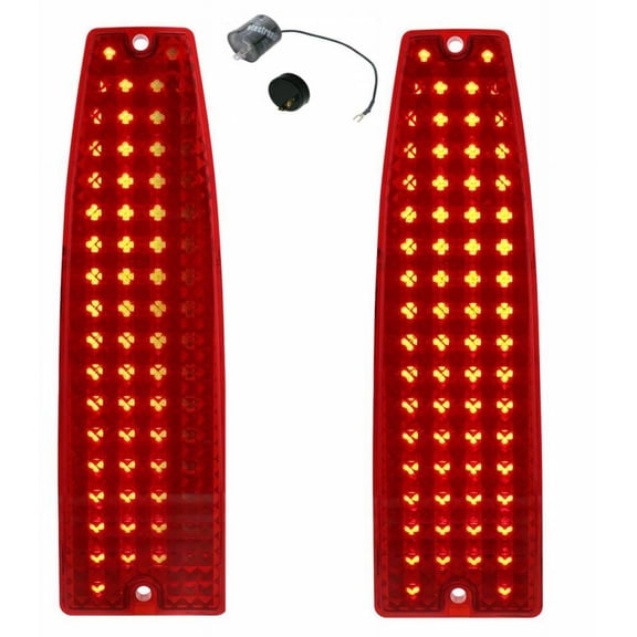 United Pacific One-Piece Sequential LED Tail Light Set 1966-1967 Chevy II Nova