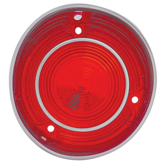 United Pacific Plastic Tail Light Lens with Stainless Steel Trim For 1971 Malibu & Chevelle "SS" - Passenger Side, Model CH030R