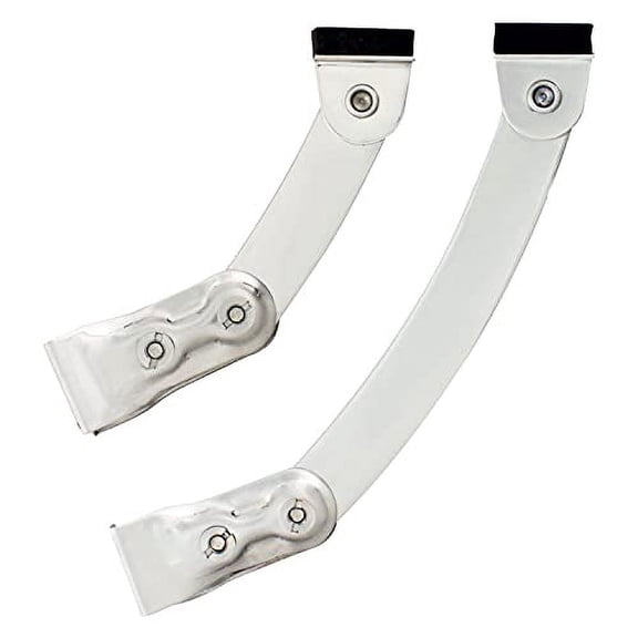 United Pacific Polished Stainless Steel Windshield Visor Support Kit For Classic Fulton Visors, Model C7023