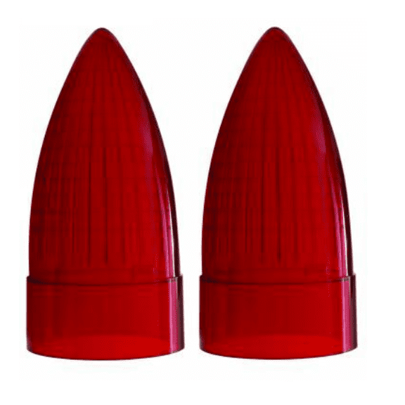 United Pacific Red Tail Light Lens Pair 1959 Cadillac DeVille Eldorado Fleetwood
