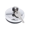thumbnail image 1 of United Pacific S1301 Triple Chrome Vented Locking Gas Cap w/2 Keys for Various 1947-71 Chevy & Ford Vehicles, All Metal Cap – One Cap w/2 Keys, 1 of 6