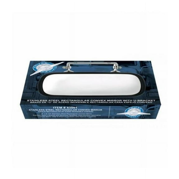 United Pacific U-Bracket Mount Convex Mirror 4 in x 8 1/4 in 43001