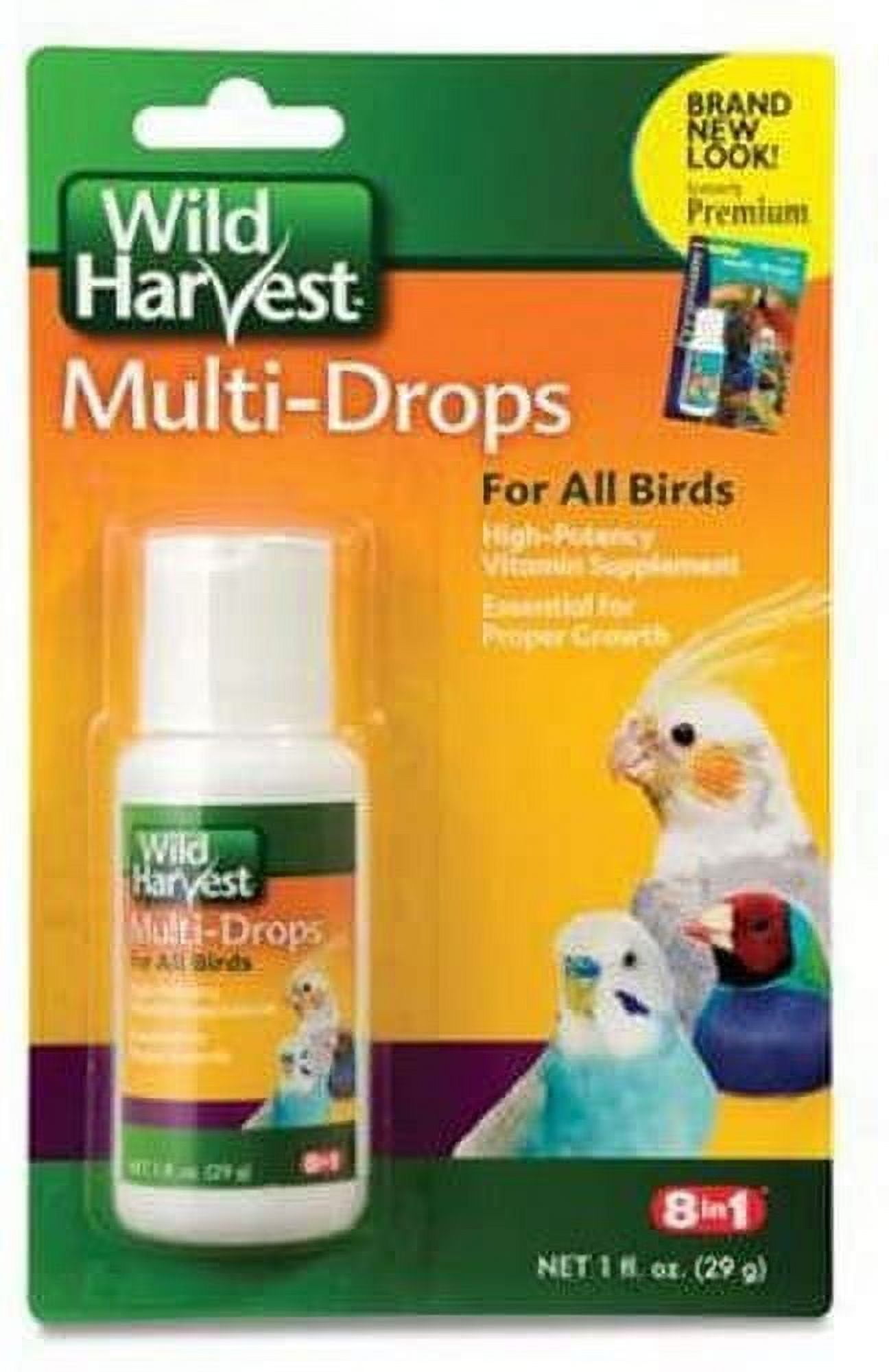 United Pet Group Wild Harvest Multi-Drops for All Birds 1 Ounce, High-Potency Vitamin Supplement D13123