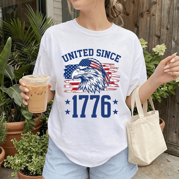 United Since 1776 Eagle Patriotic USA Vintage T-Shirt