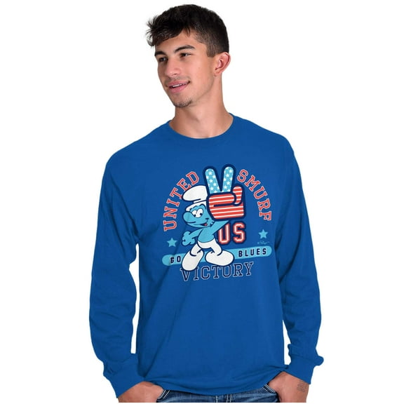 United Smurf Americana Varsity Long Sleeve TShirt Men Women Brisco Brands X