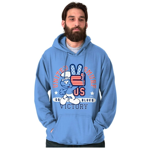 United Smurf Americana Varsity Unisex Plus Size Hoodie Brisco Brands 5X