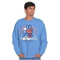 thumbnail image 1 of United Smurf Americana Varsity Unisex Plus Size Sweatshirt Brisco Brands 5X, 1 of 5