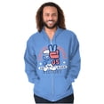 thumbnail image 1 of United Smurf Americana Varsity Zip Up Hoodie Men's Women's Brisco Brands M, 1 of 6